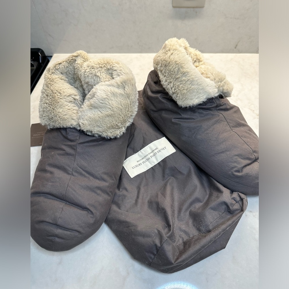 Restoration Hardware Luxury Plush Foot Duvets (Slippers)